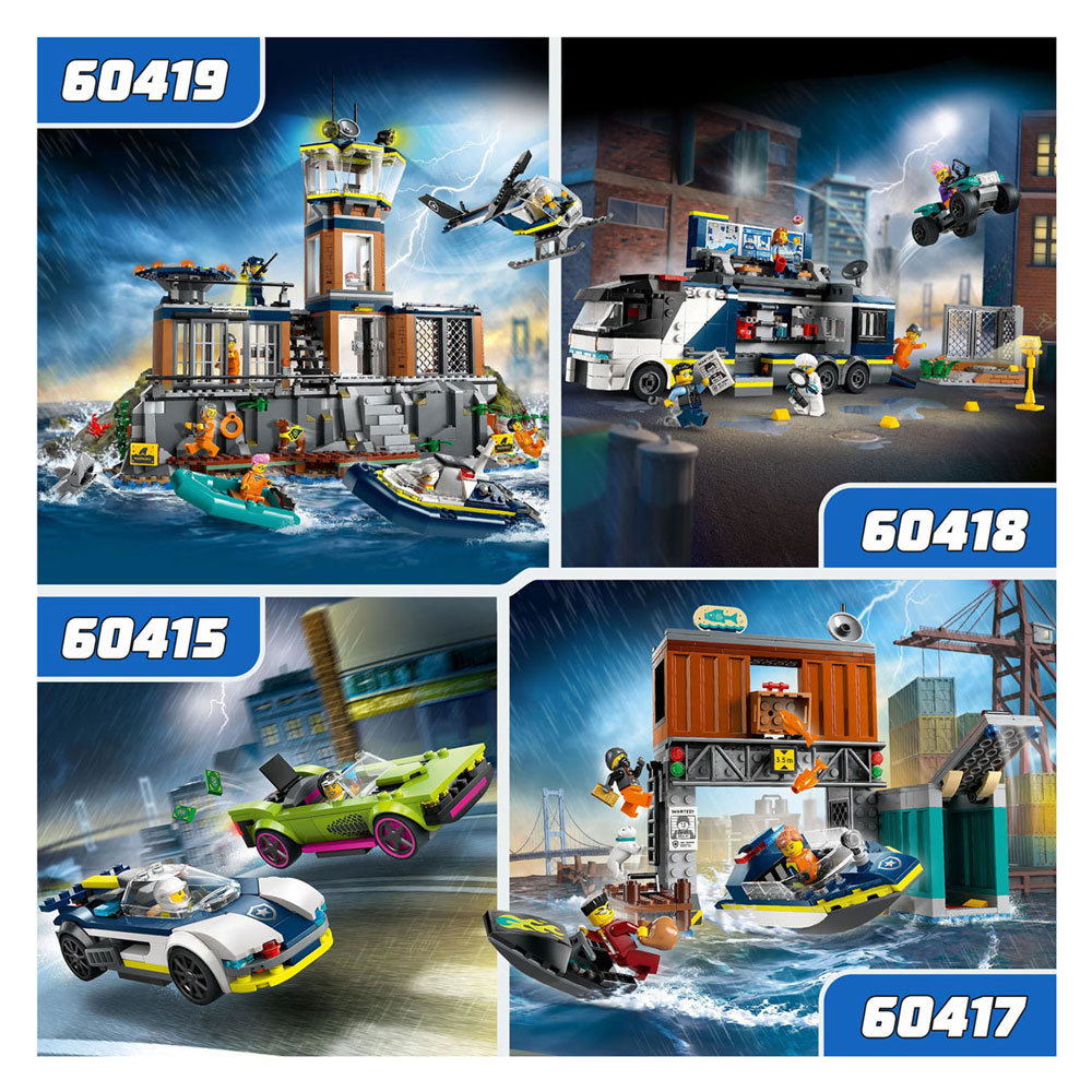 LEGO City 60415 Politiewagen en Snelle Autoachtervolging