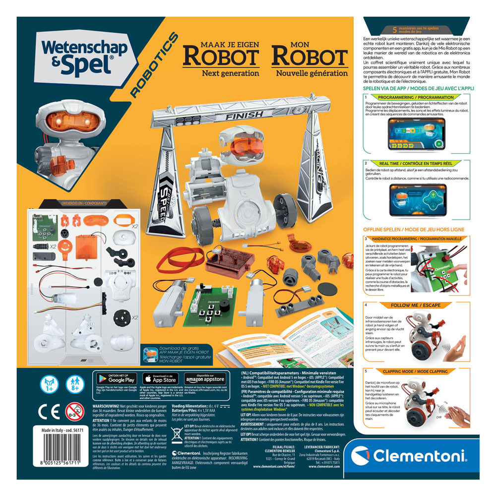 Clementoni Wetenschap & Spel Maak je Eigen Robot