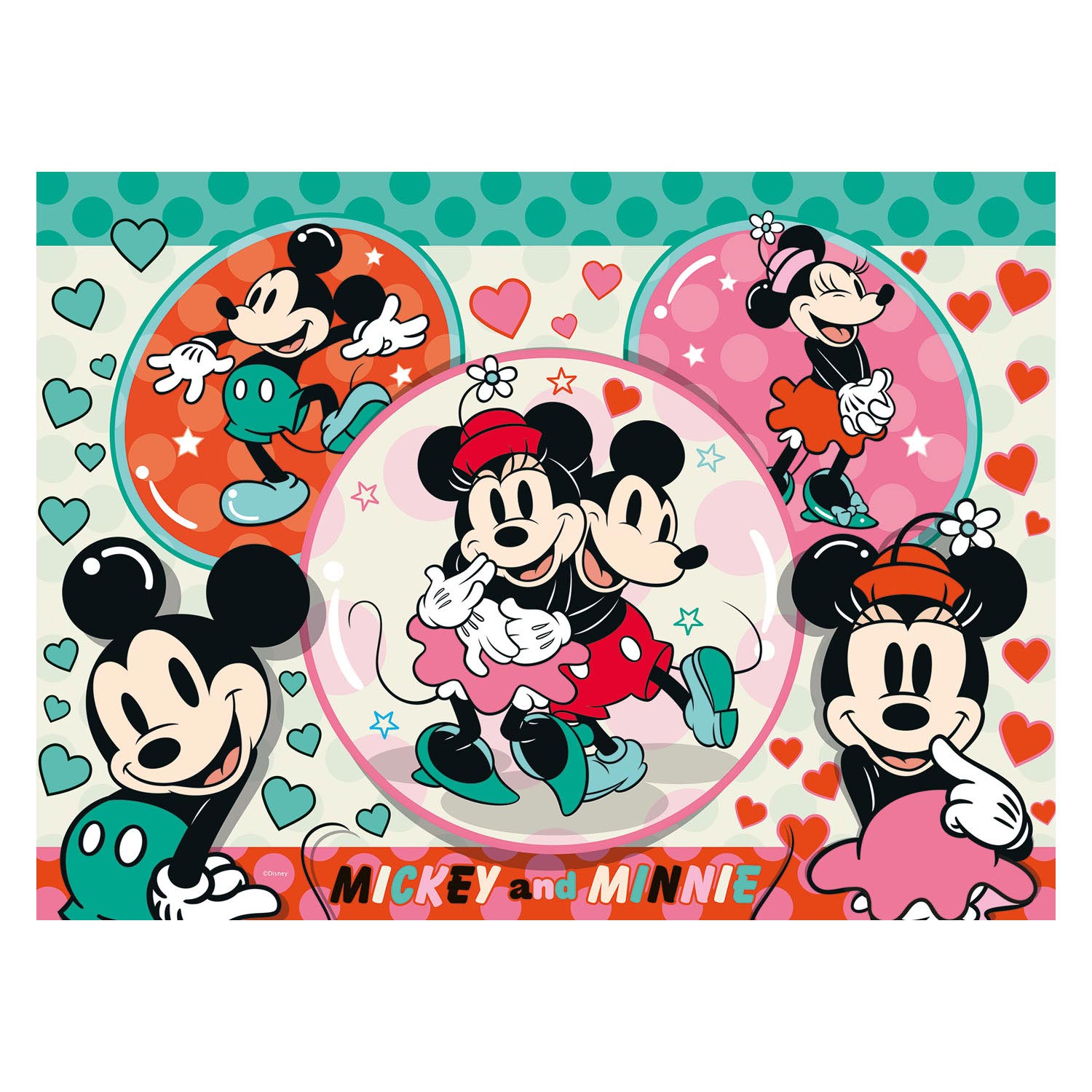Droompaar Mickey & Minnie Legpuzzel, 150st. XXL