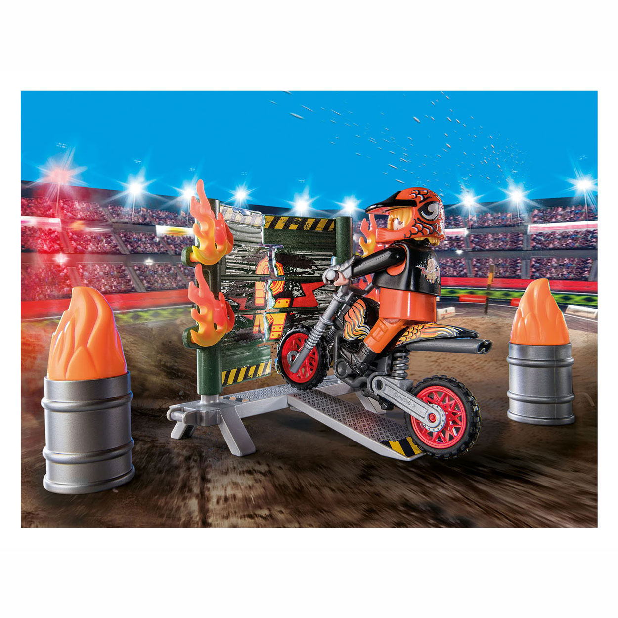 Playmobil Starterpack Stuntshow-Motor mit Feuerwand – 71256