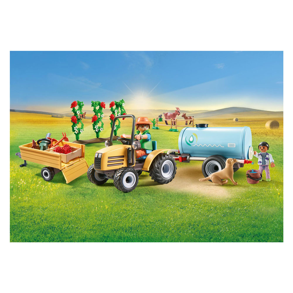 Playmobil My Life Tractor met Aanhanger en Watertank - 71442