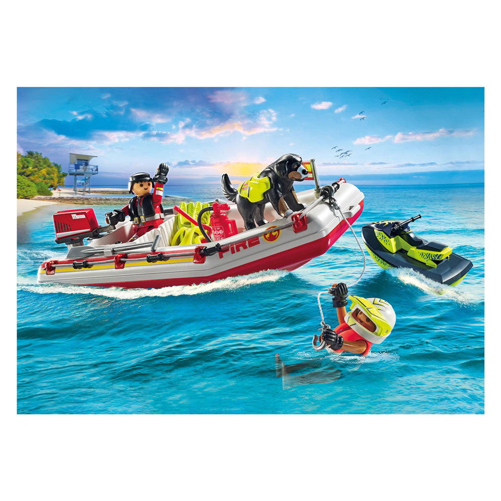 Playmobil Action Heroes Feuerwehrboot mit Wasserscooter – 71464