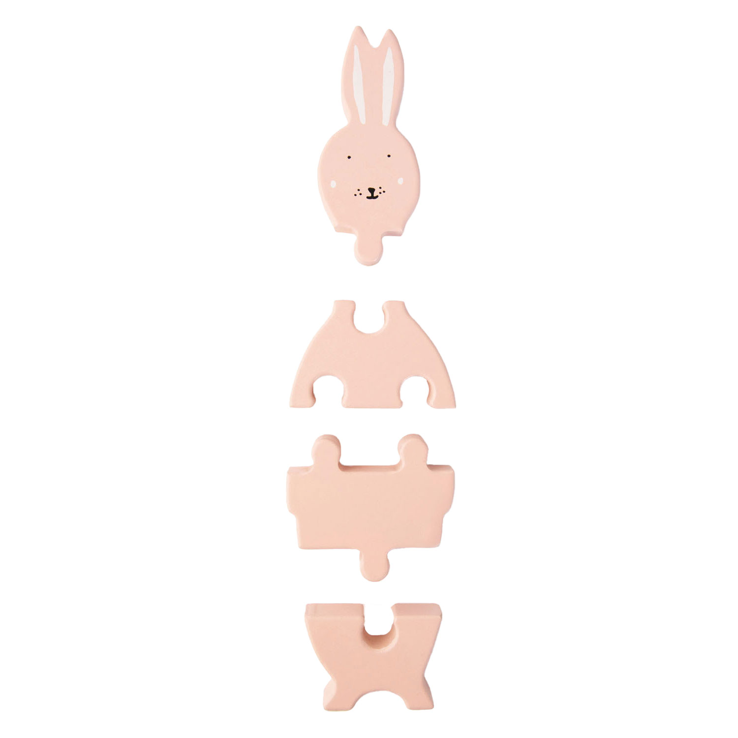 Trixie Houten Dierenvormenpuzzel - Mrs. Rabbit, 4st.