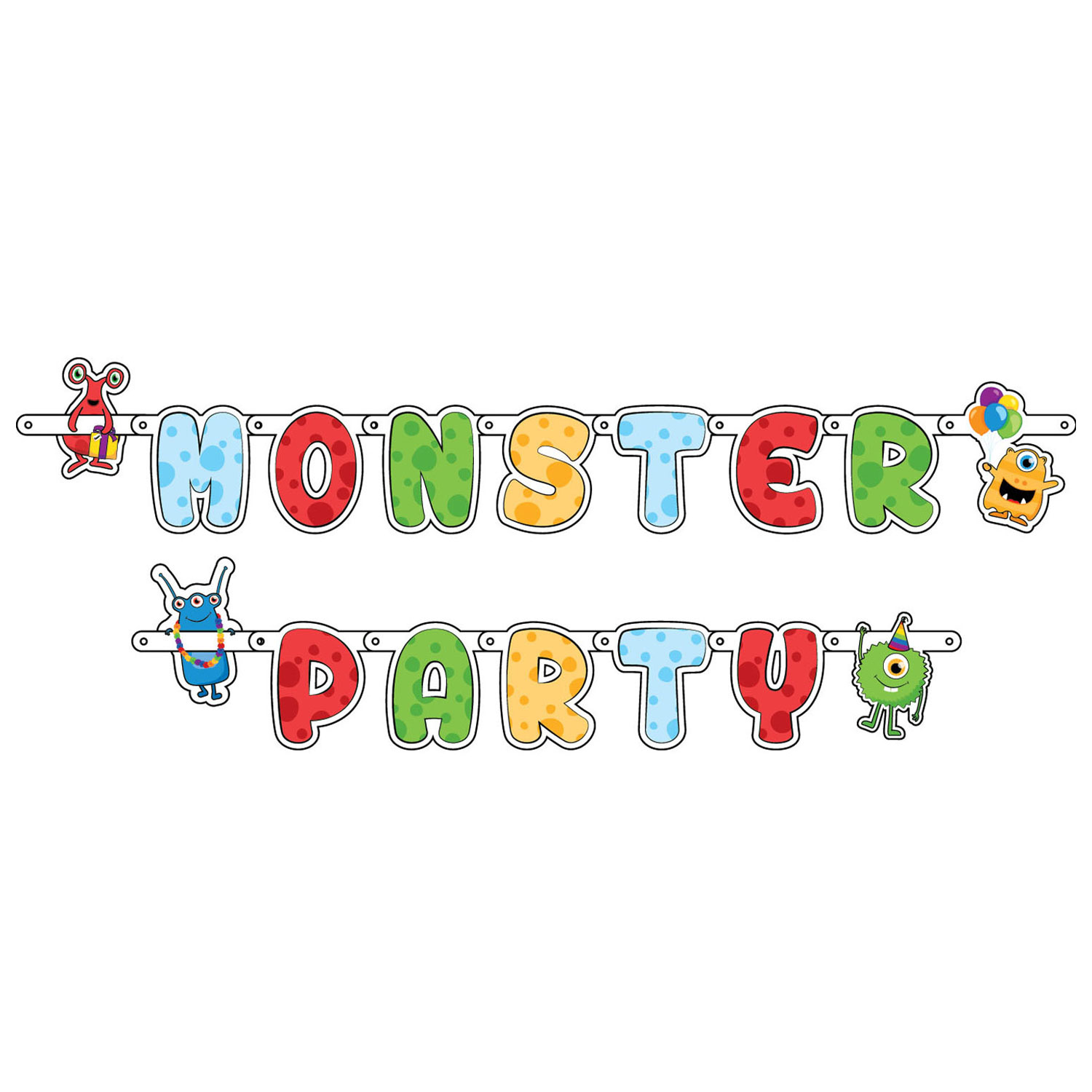 Buchstabengirlande Monster Party