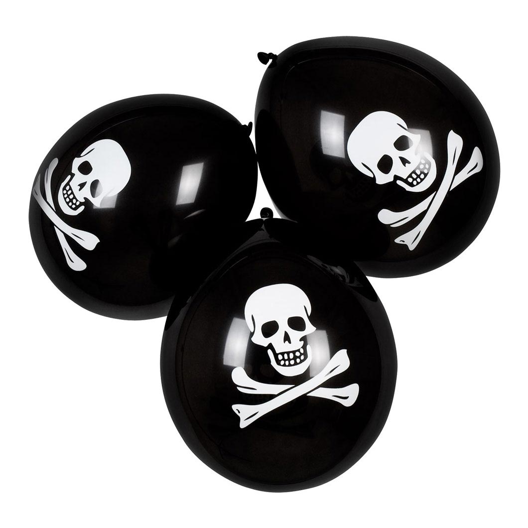 Piratenballons, 6 Stück.