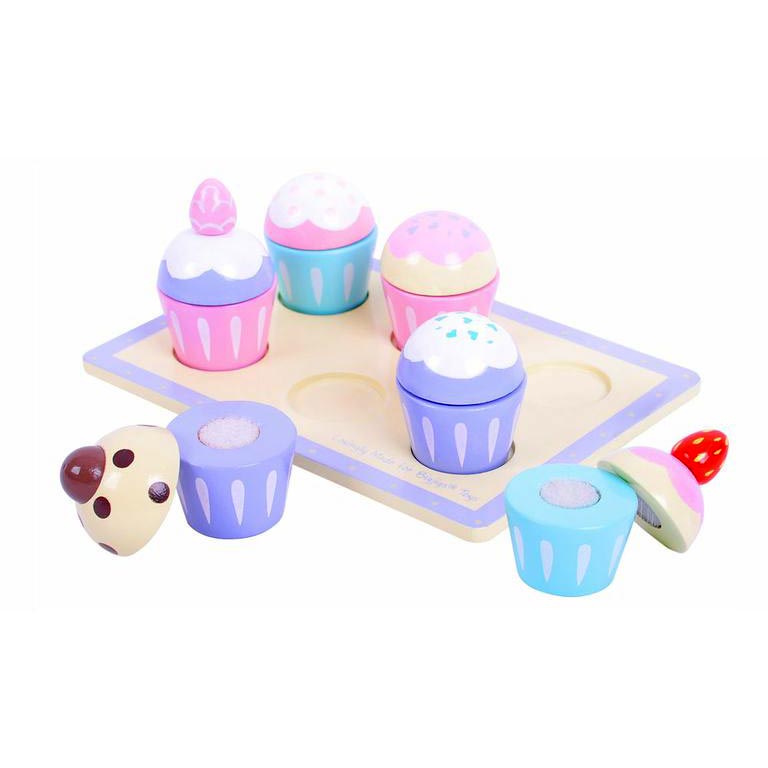Roze Houten Muffinset