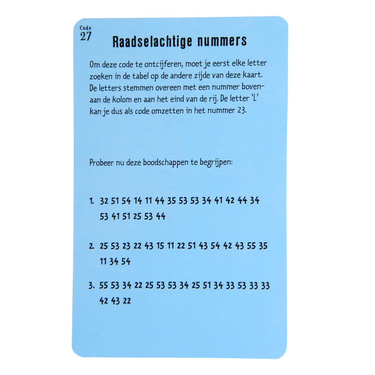 50 Geheime Codes - Activiteitenkaarten