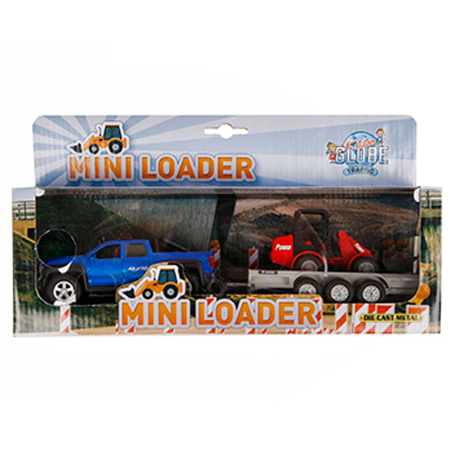 Kids Globe Geländewagen mit Anhänger und Schaufel, 30 cm