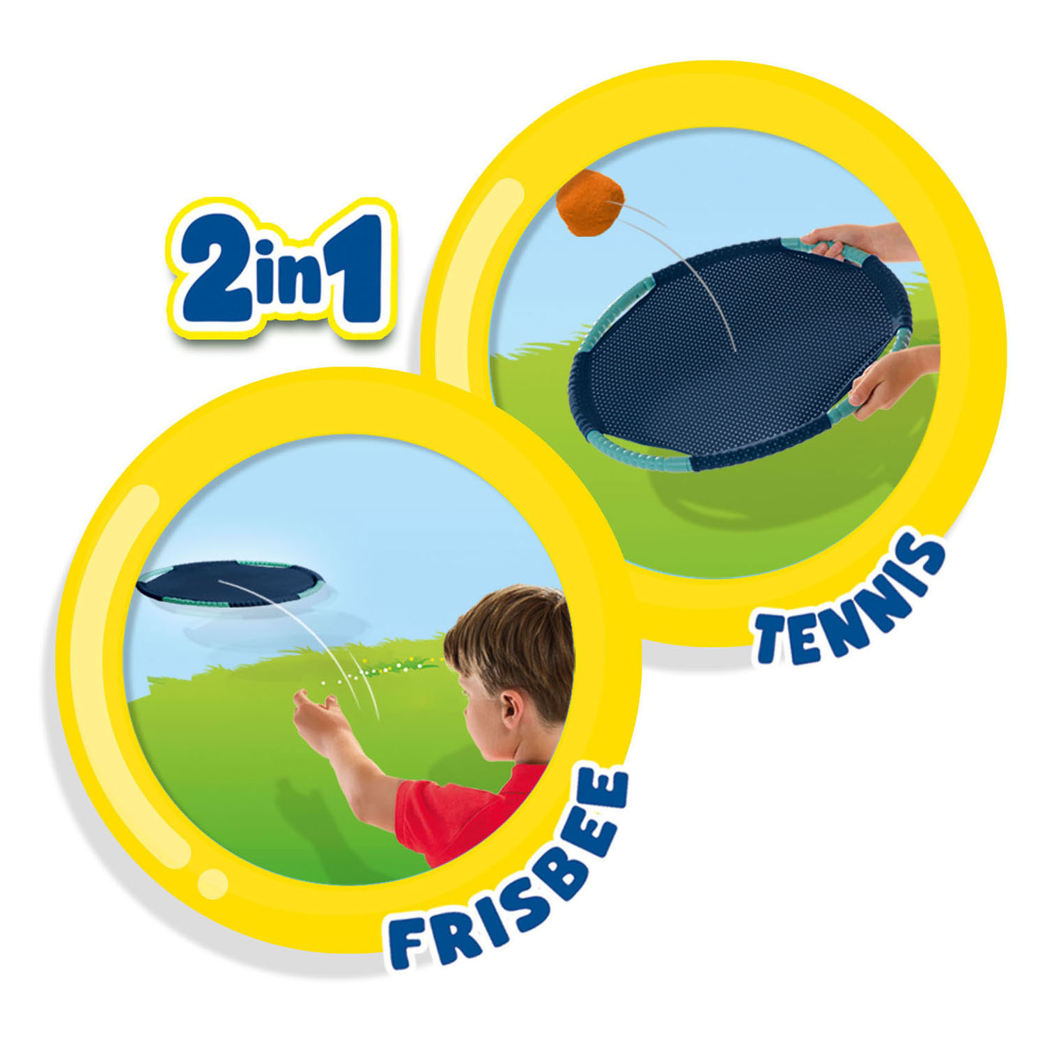 Tennis- und Frisbee-Spaß