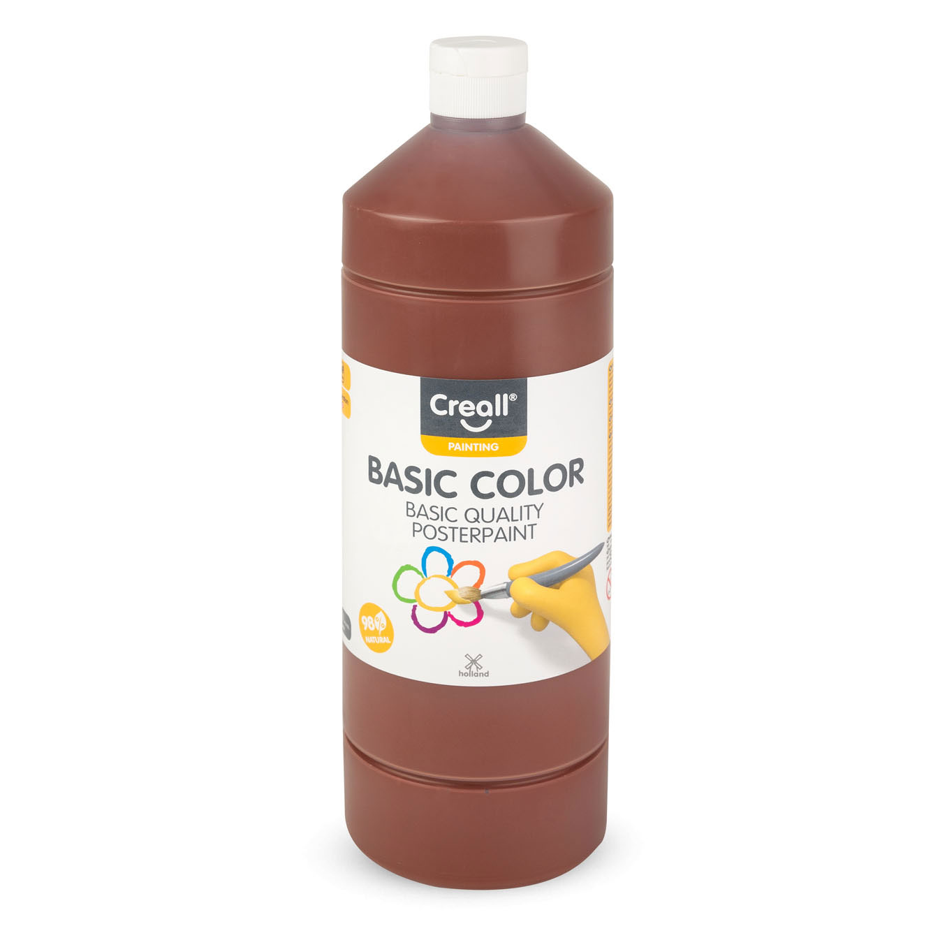 Creall Schulfarbe Dunkelbraun, 1 Liter