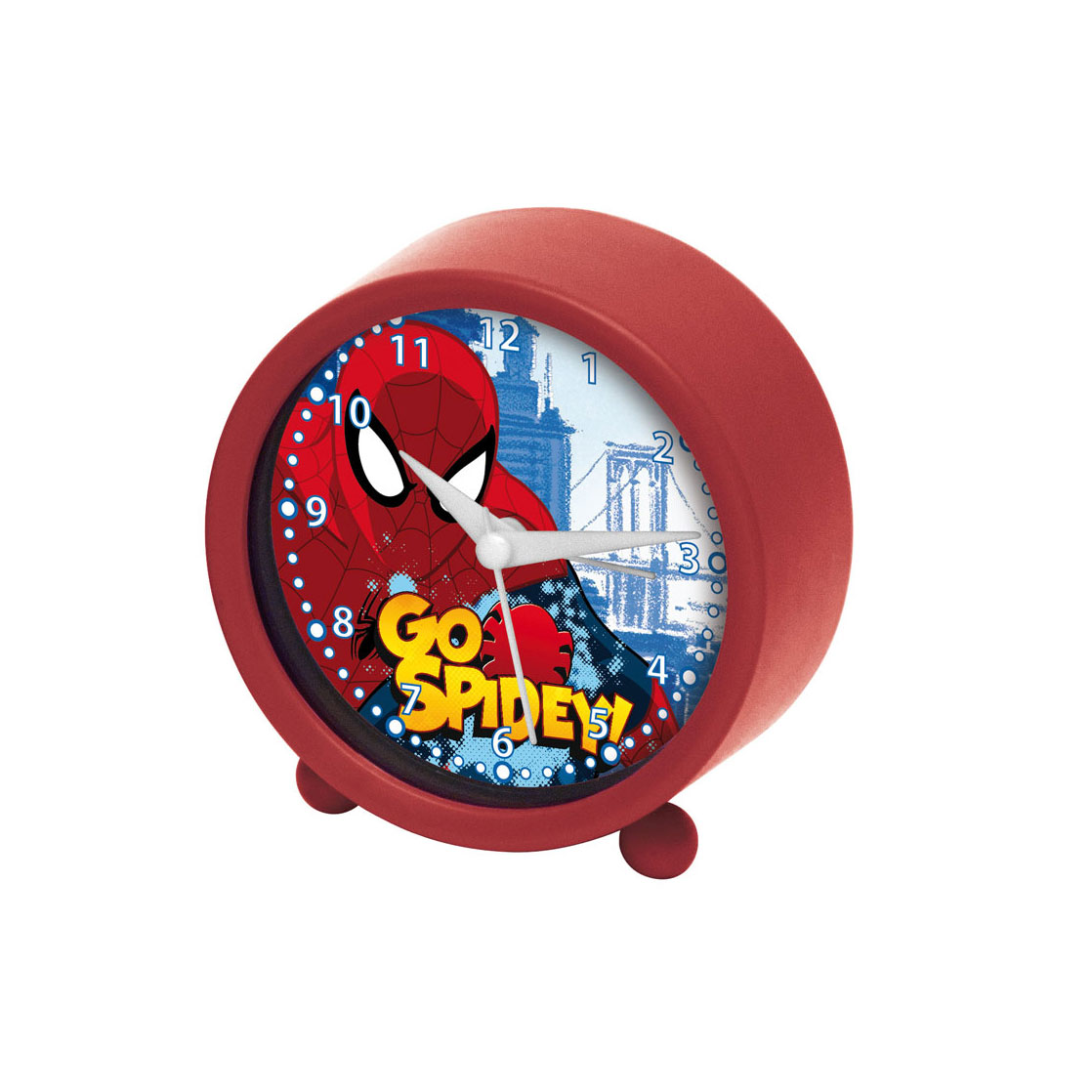 Spiderman Wekker Rond - Rood
