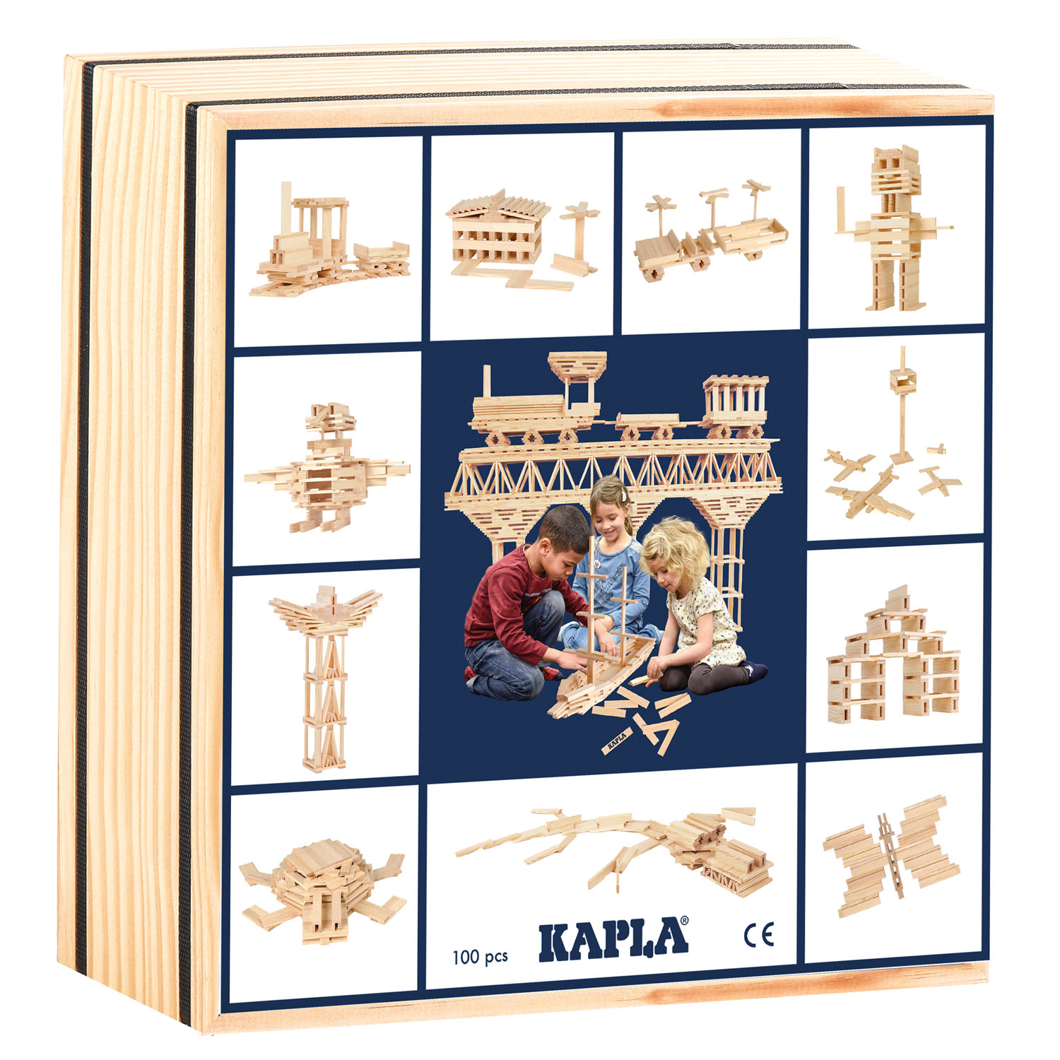 Kapla, Schachtel mit 100 Brettern
