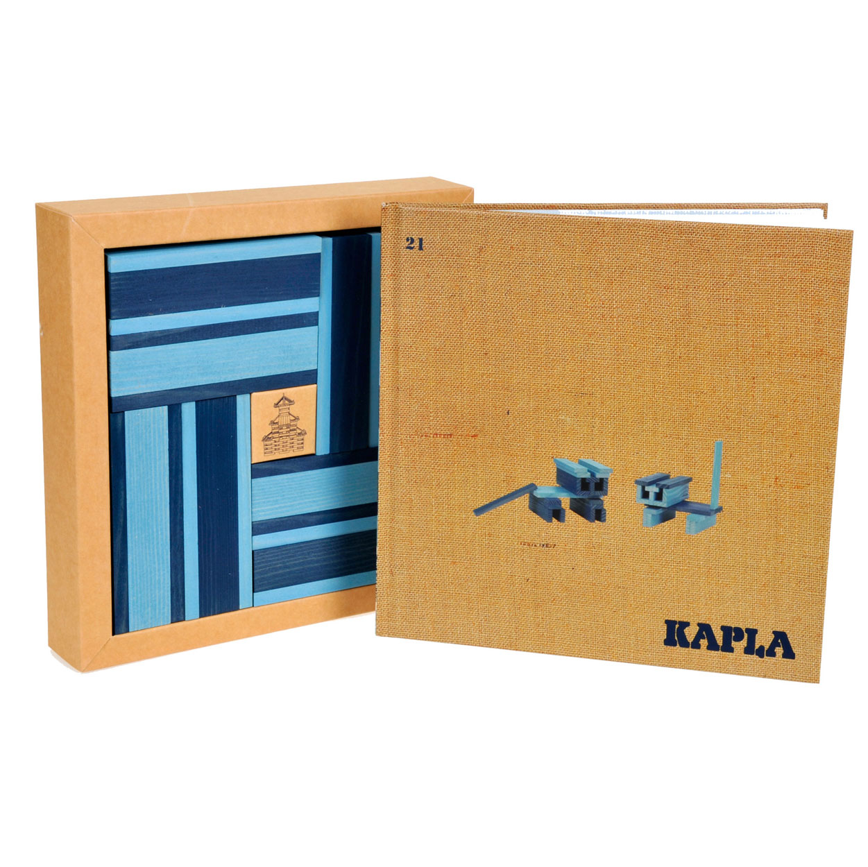 Kapla, Heft mit 40 hell- und dunkelblauen Planken