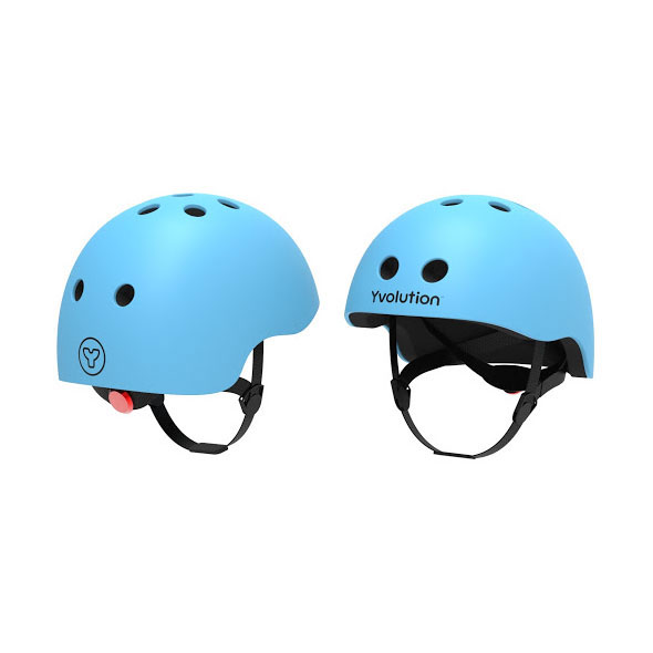 Yvolution Verstelbare Helm Blauw met Stickers
