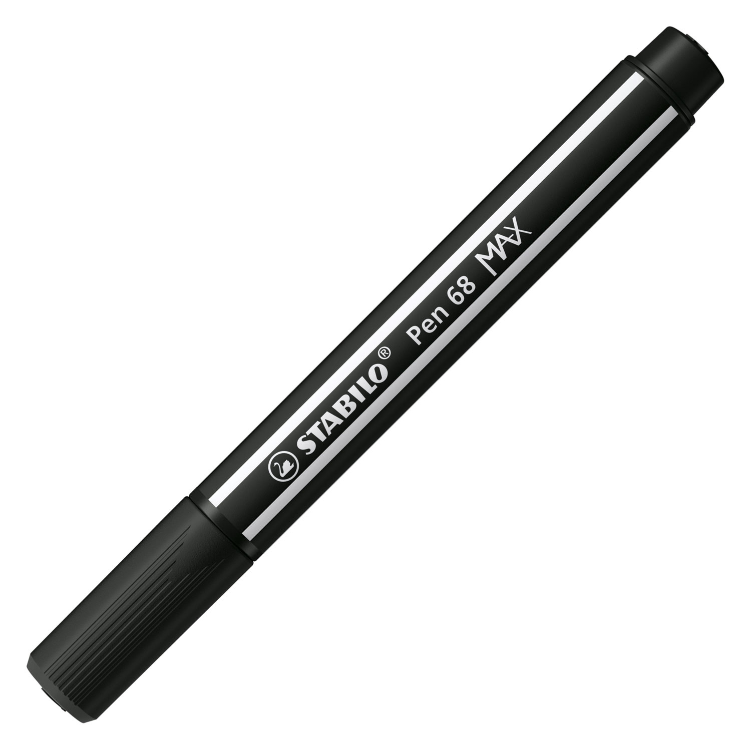 STABILO Pen 68 MAX – Filzstift mit dicker Keilspitze – Schwarz