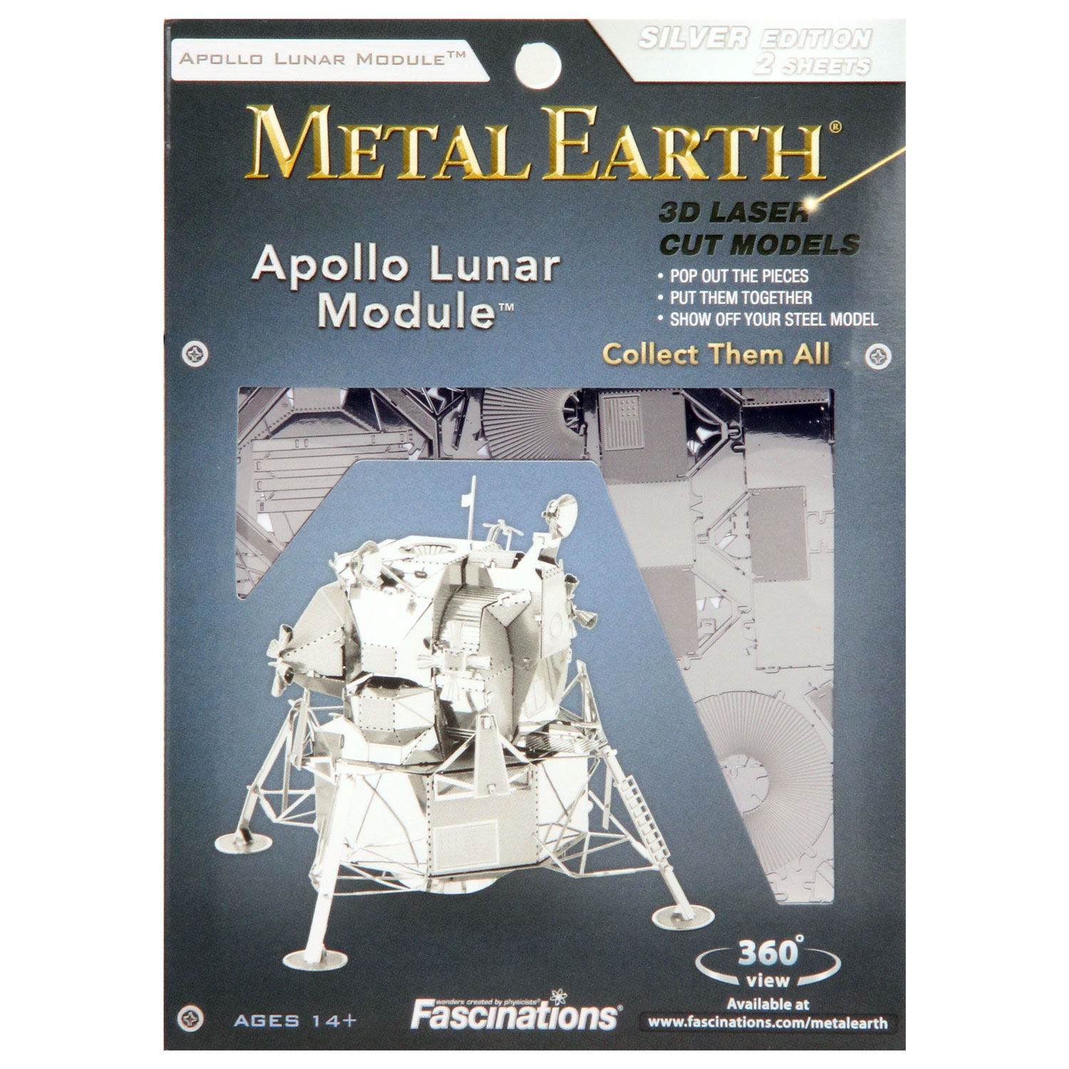 Metal Earth Apollo Lunar Module Silver Edition