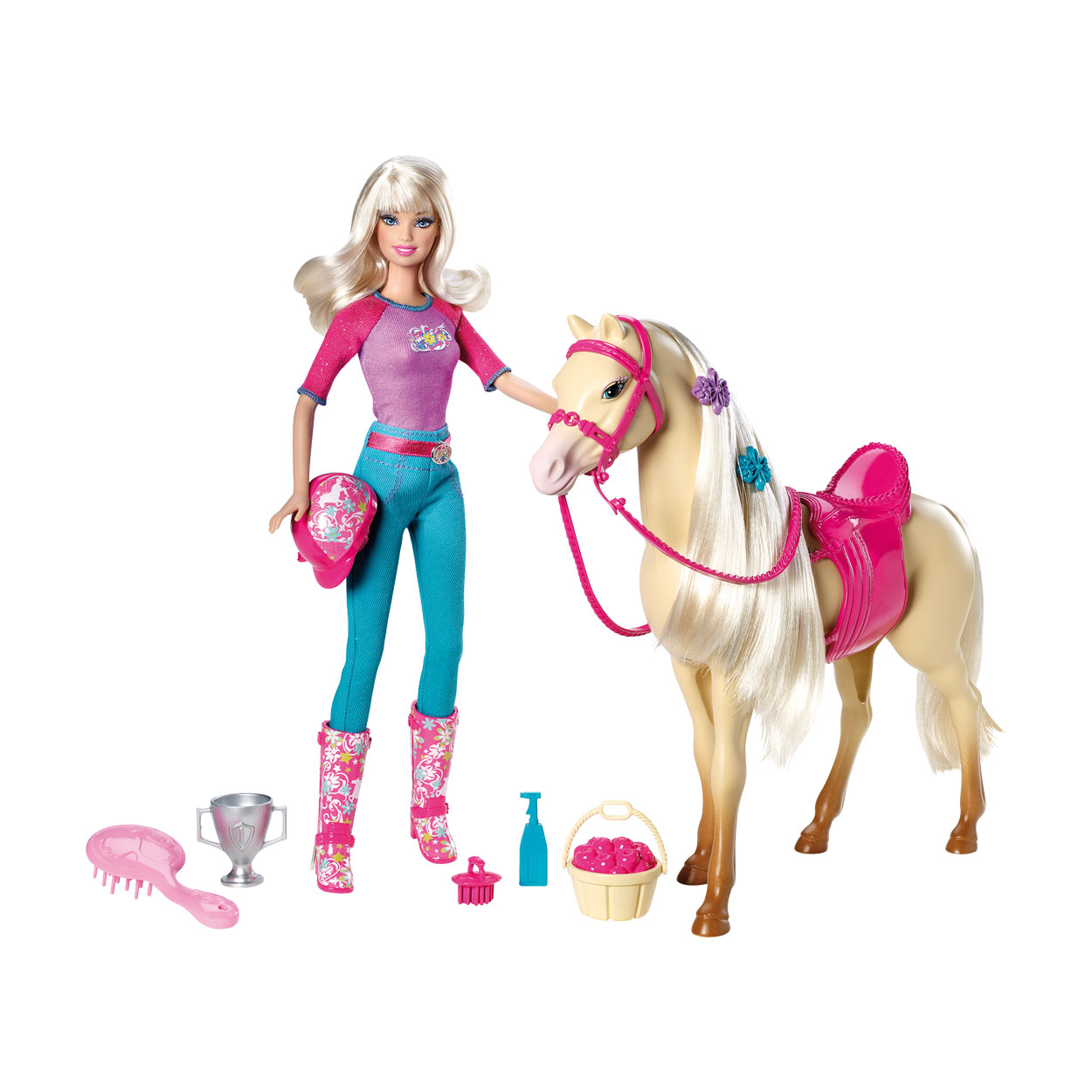 Barbie met promo paard