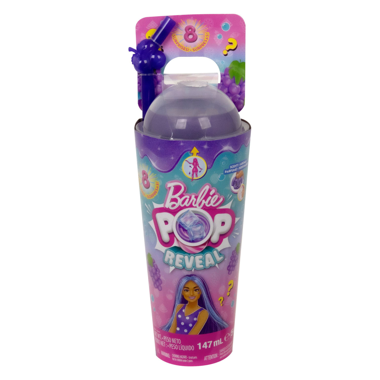 Barbie Reveal Pop Juicy Fruits Series - Grape Fizz