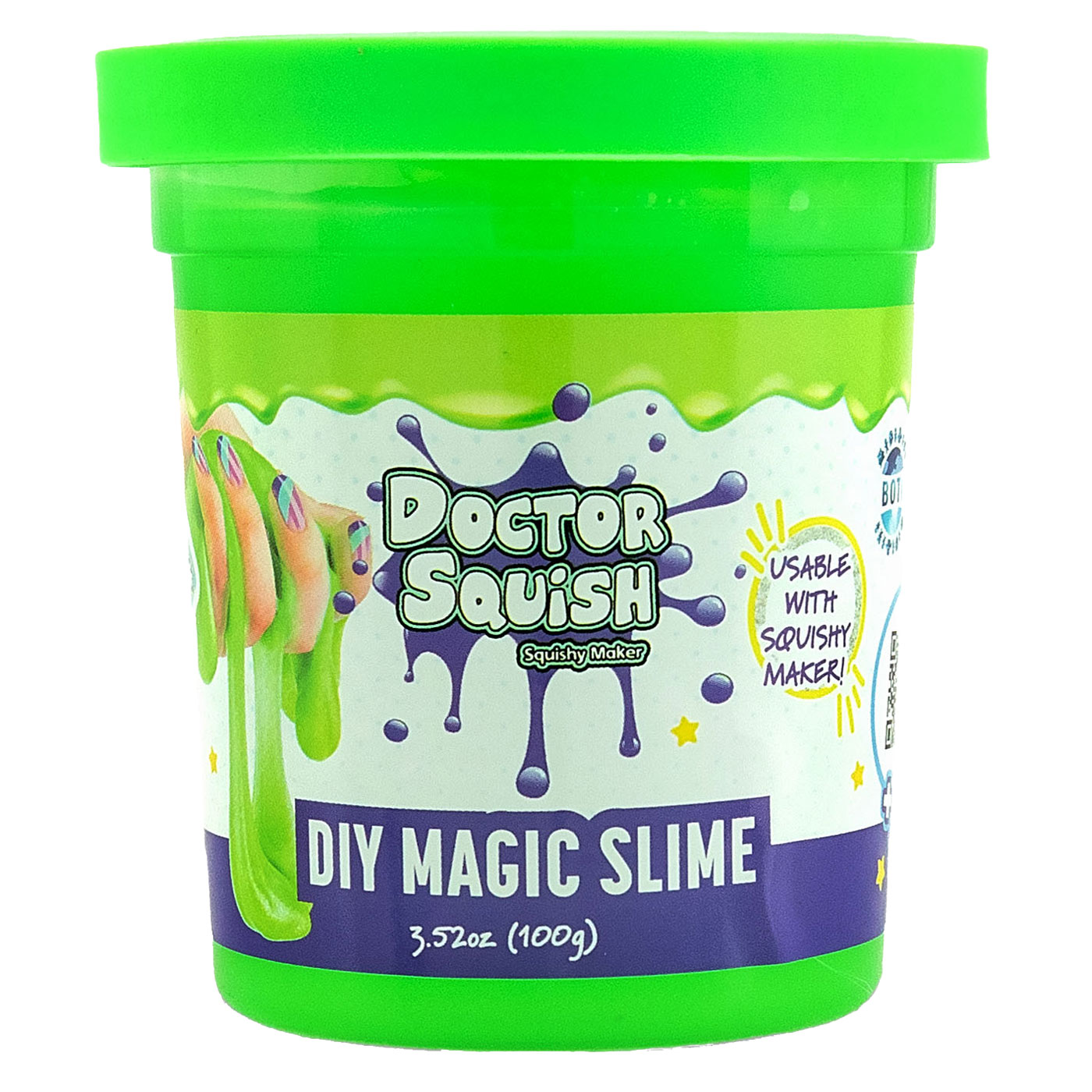 Doctor Squish Slime – Grün, 100 Gramm