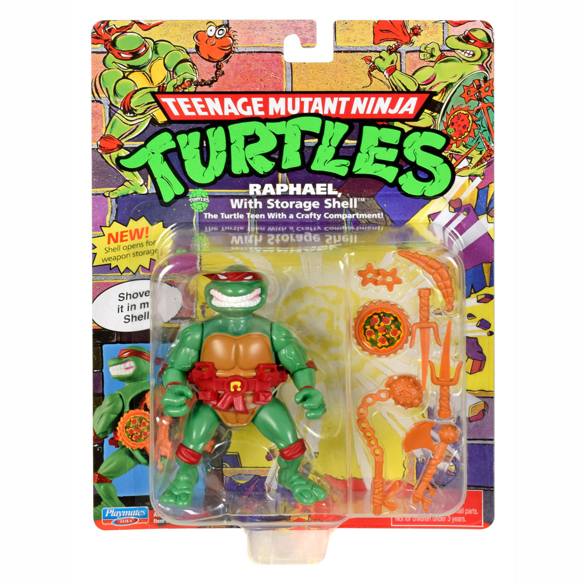 Teenage Mutant Ninja Turtles Spielfigur mit Aufbewahrungsschild – Raphael