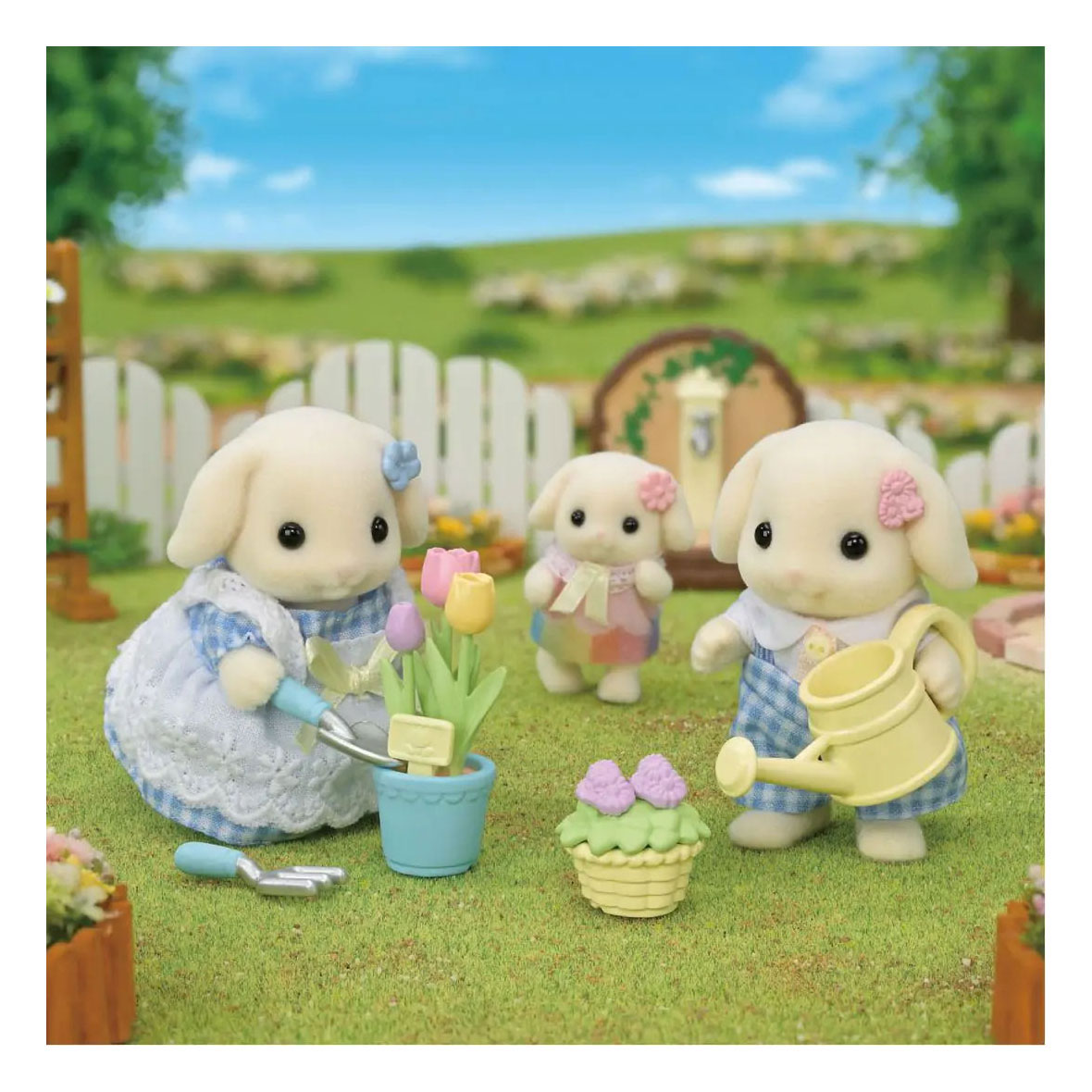 Sylvanian Families 5736 Gartenset – Flowers Lop Rabbit Bruder und Schwester