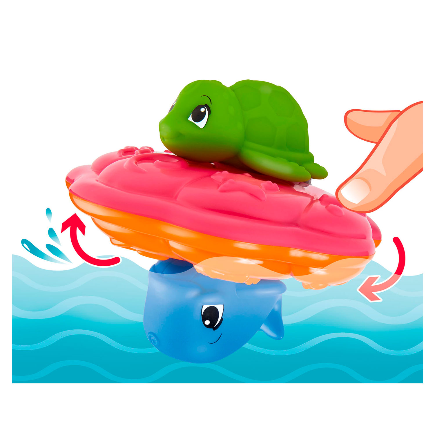 ABC Badespielzeug Muschel mit Meerestieren