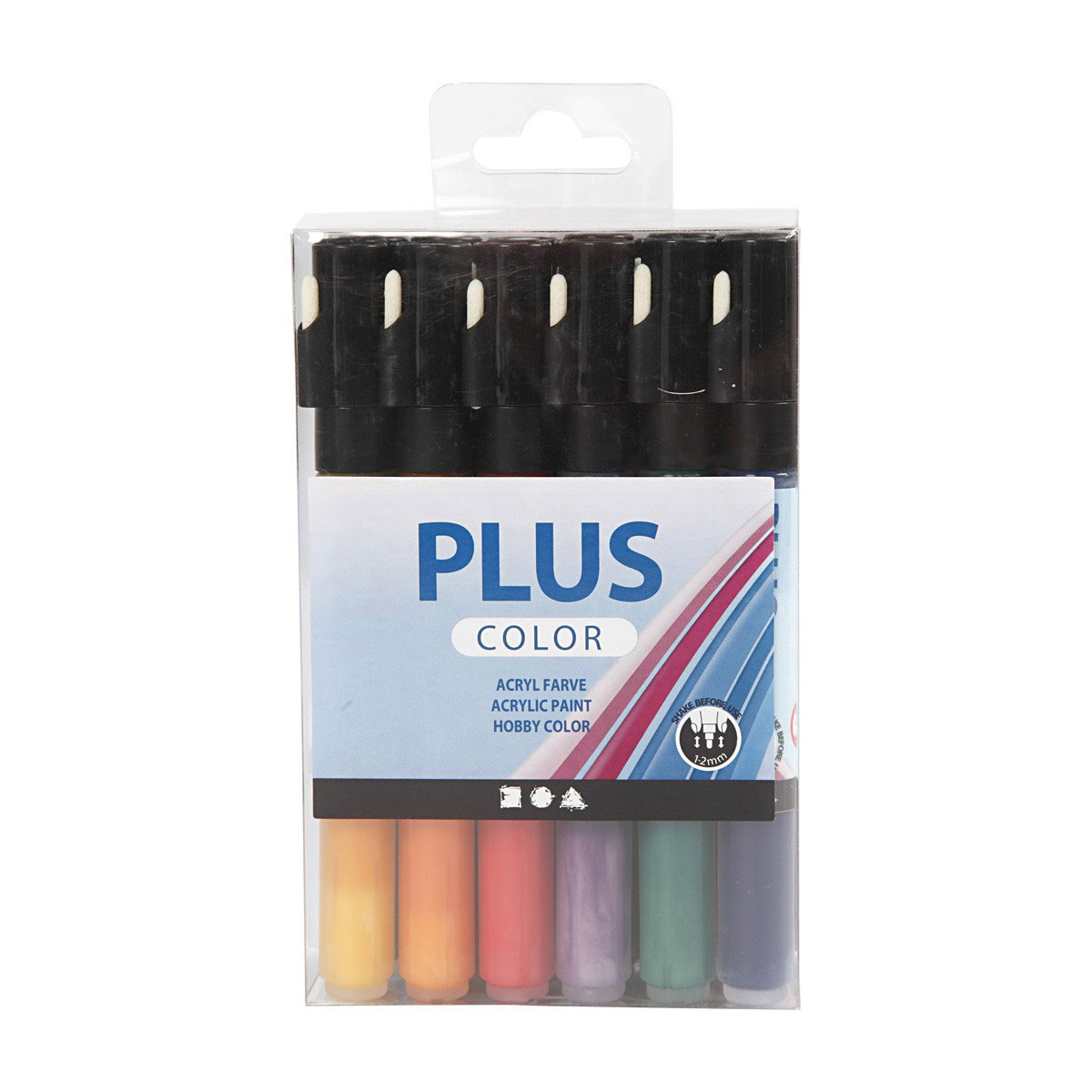 Plus Color Acrylstiften Acrylverf Marker, 18st.