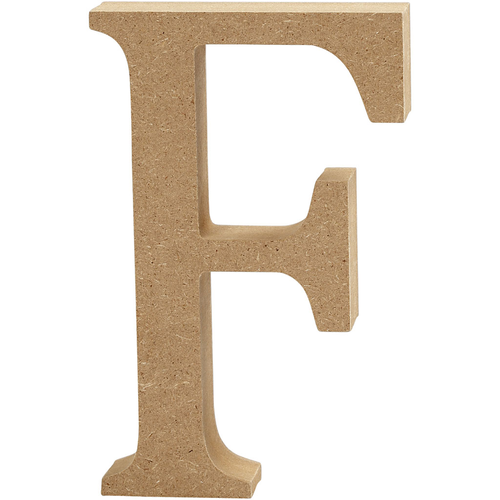Letter F MDF 8cm, 1st.