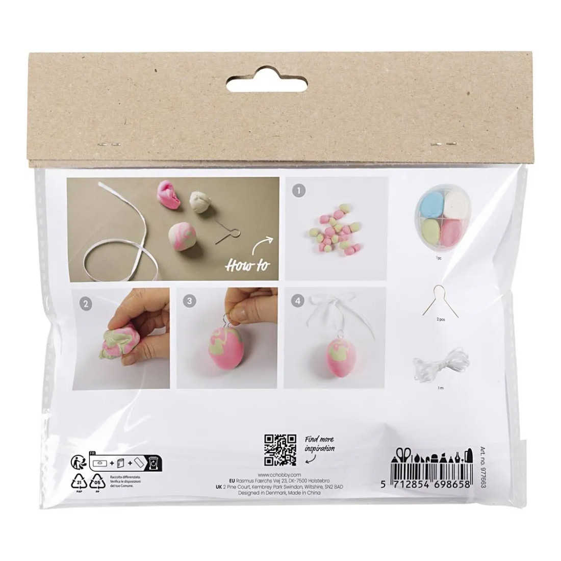 Mini-Hobby-Set zum Modellieren marmorierter Eier