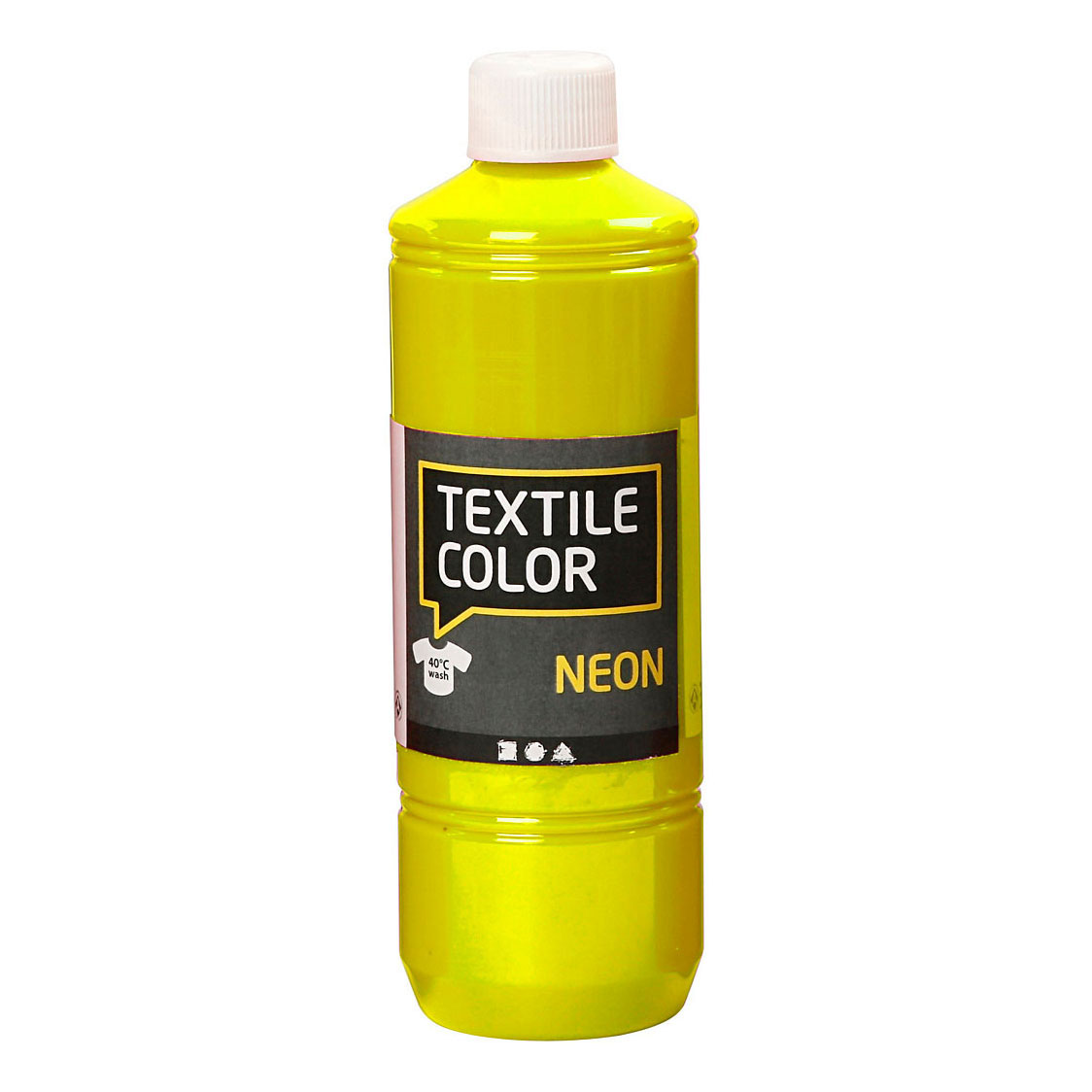Textile Color Semi-dekkende Textielverf - Neon Geel, 500ml