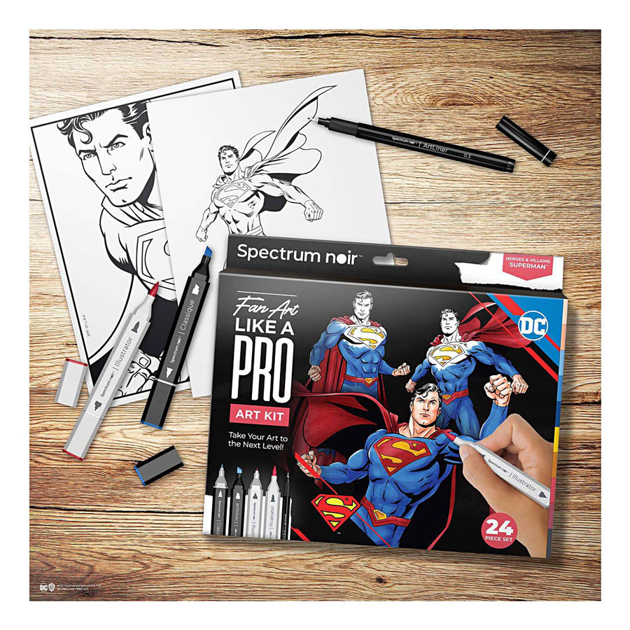Hobby-Set Illustration Comic-Helden Superman Farbset