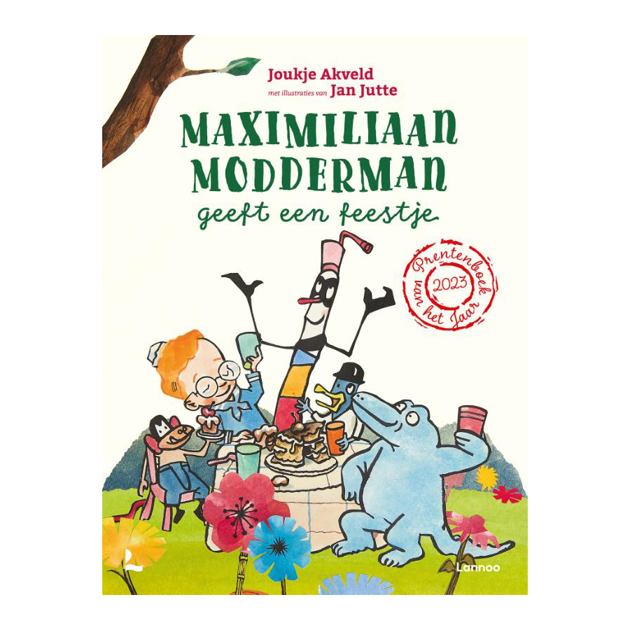 Mini-Prentenboek Maximiliaan Modderman geeft een feestje
