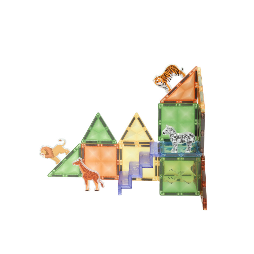 Bouwset Magneetpanelen met Wilde Dieren - 19dlg