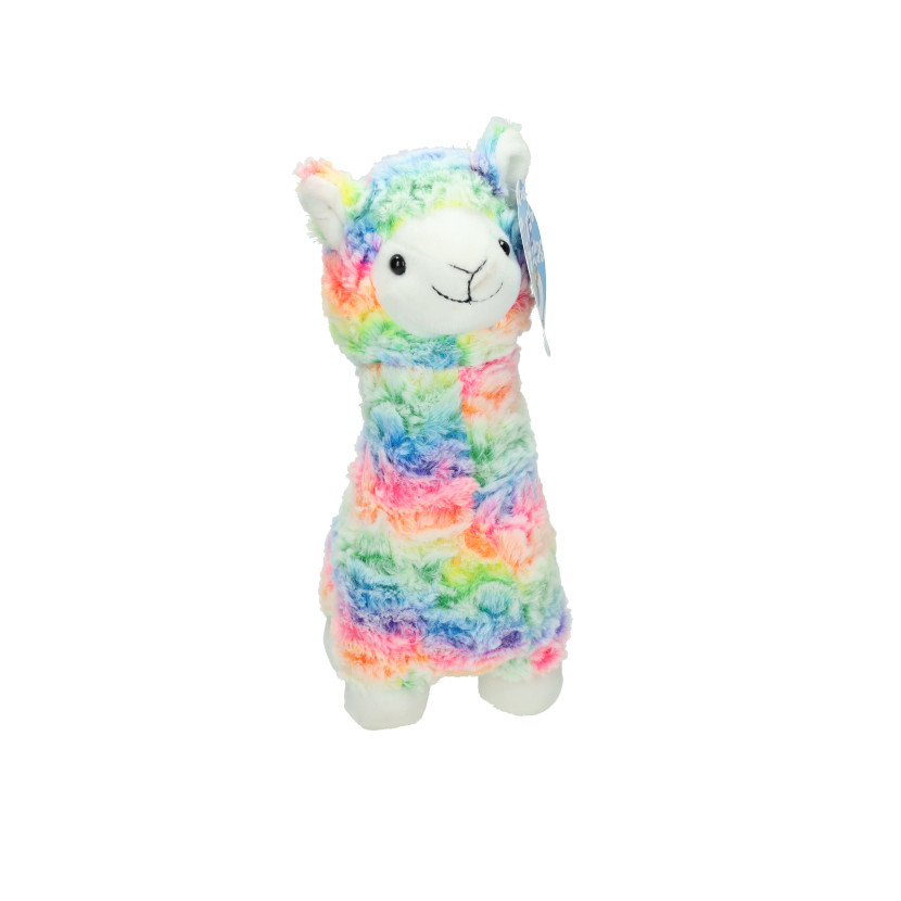 Peluche Alpaga Arc-en-ciel - 28 cm
