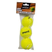 Balles de tennis SportX, 3 pièces.