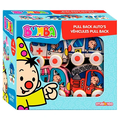 Bumba Pull back Auto's, 4st.