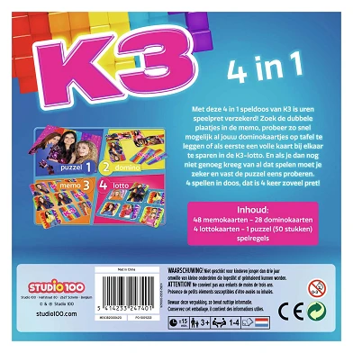 Boîte de jeux K3 4 en 1