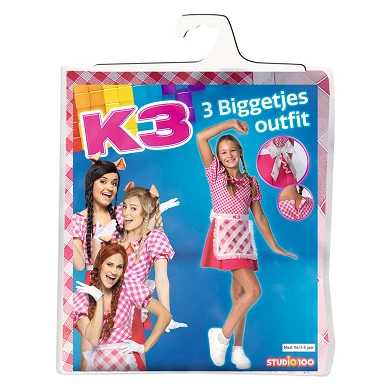 K3 Dress Up Dress - 3 Petits Cochons, 3-5 ans