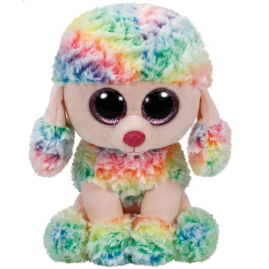 Ty Beanie Buddy Rainbow Poodle, 24cm