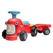 FALK Tracteur ambulant Maurice avec remorque rouge