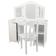 KidKraft Houten Kaptafel met Stoel Wit