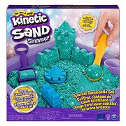 Kinetic Sand - Shimmer Sandcastle Set Teal, 453gr.