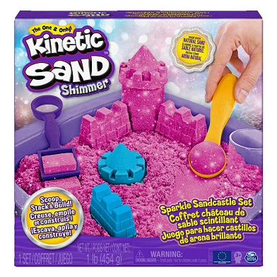Kinetic Sand - Shimmer Sand Castle Set Pink, 453gr.