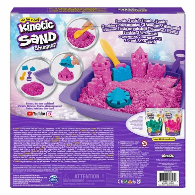 Kinetic Sand - Shimmer Sand Castle Set Pink, 453gr.