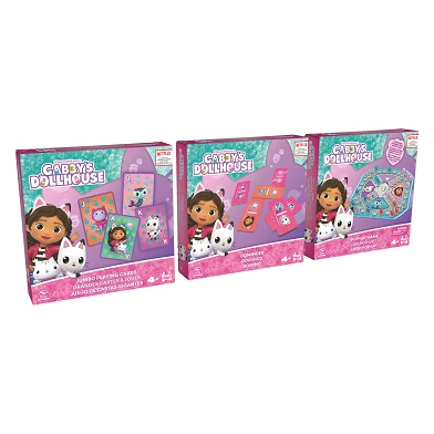 Gabby's Poppenhuis - Pop Up Spel, Kaartspel en Domino Spellen en Puzzel Pakket