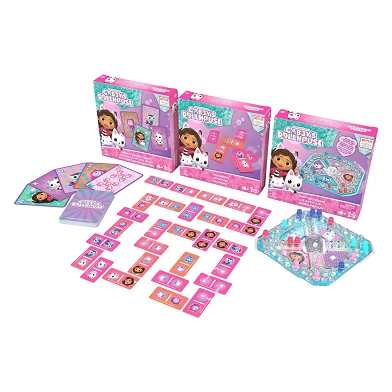 Gabby's Poppenhuis - Pop Up Spel, Kaartspel en Domino Spellen en Puzzel Pakket