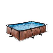 EXIT Wood zwembad 300x200x65cm met filterpomp - bruin