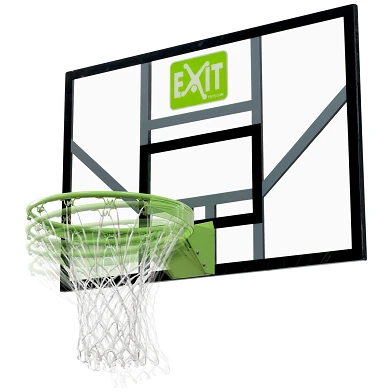 EXIT Galaxy basketbalbord met dunkring en net - groen/zwart