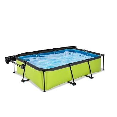 EXIT Lime zwembad 300x200x65cm met filterpomp en schaduwdoek