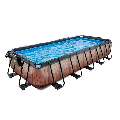 EXIT Wood zwembad 540x250x100cm met zandfilterpomp en overka